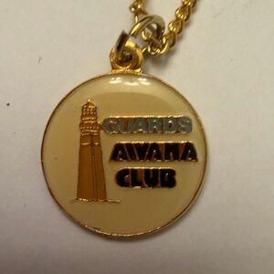 Vintage Guards Aivana Club Gold Tone Lighthouse Pendant Necklace
